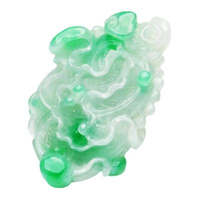 缅甸翡翠仿古牌平安扣竹节挂件