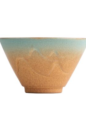 山峦茶杯叁旬陶瓷创意
