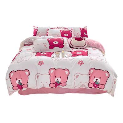 一米六乘两米一被套单件160x210三件套加厚仿纯棉被罩1米6x2米1