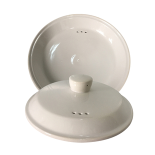 适用美的电炖紫砂锅锅盖配件火山陶釜黑褐色赤陶紫砂陶瓷内外盖子