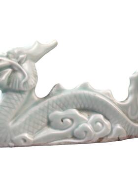 景德镇567老厂货影青釉龙形笔架