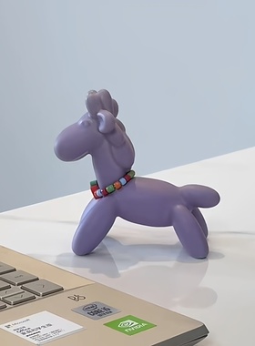 气球马摆件2026马年祈福玄关陶瓷工艺品桌面平安装饰客厅摆件创意