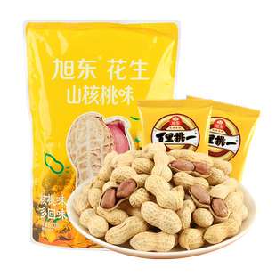 旭东山核桃味花生500g*3袋带壳花生米下酒菜脆花生干货炒货零食品