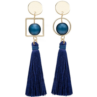 红色流苏耳环2026新款爆款高级感秋冬国风新中式耳饰女耳夹长耳坠