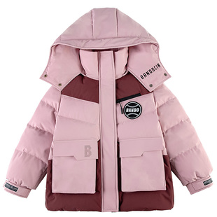 (清仓款)半度闲儿童羽绒服冬中大童25新款女童冬季加厚连帽外套