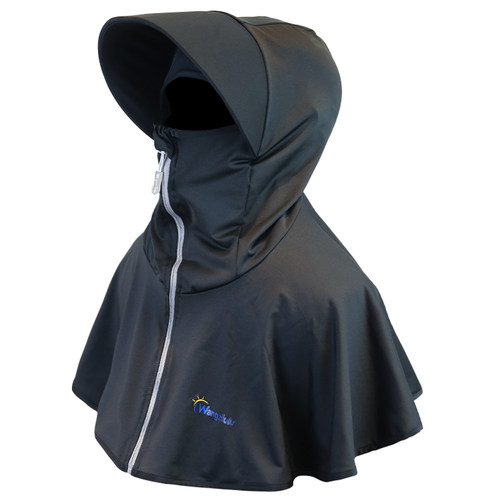 防晒面罩男士遮阳护颈夏季冰丝面纱防紫外线全脸口罩钓鱼帽遮阳帽