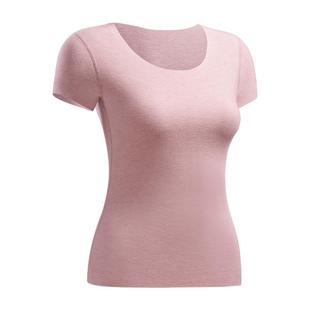 简云羊毛蚕丝保暖内衣女加绒短袖t恤内搭上衣德绒打底衫2025新款