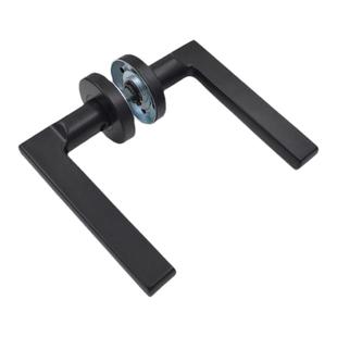 304不锈钢大门把手室内门隐形分体锁执手简约美式黑色拉手防火锁