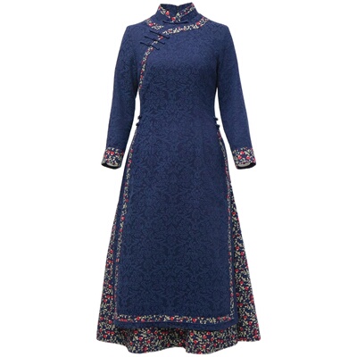 中国显瘦连衣裙如意风时尚旗袍