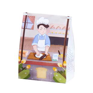 铁丝封条卷边覆膜开窗吐司袋450g食品烘焙面包袋牛皮纸袋子50个