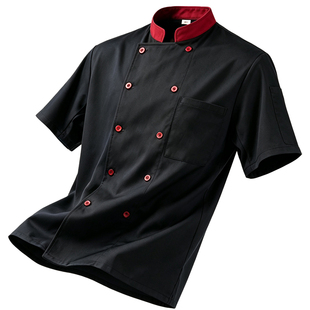 冰丝厨师工作服短袖夏季薄款透气网速干餐饮厨房后厨专用工衣服男