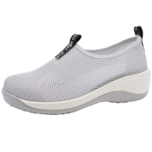 软底不累脚网面透气运动鞋女夏季休闲鞋低帮跑步鞋轻便舒适一脚蹬