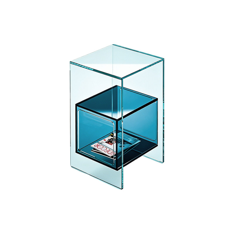 GLAS SPACE玻璃边几意式极简小户型客厅茶几设计师床头柜沙发角几