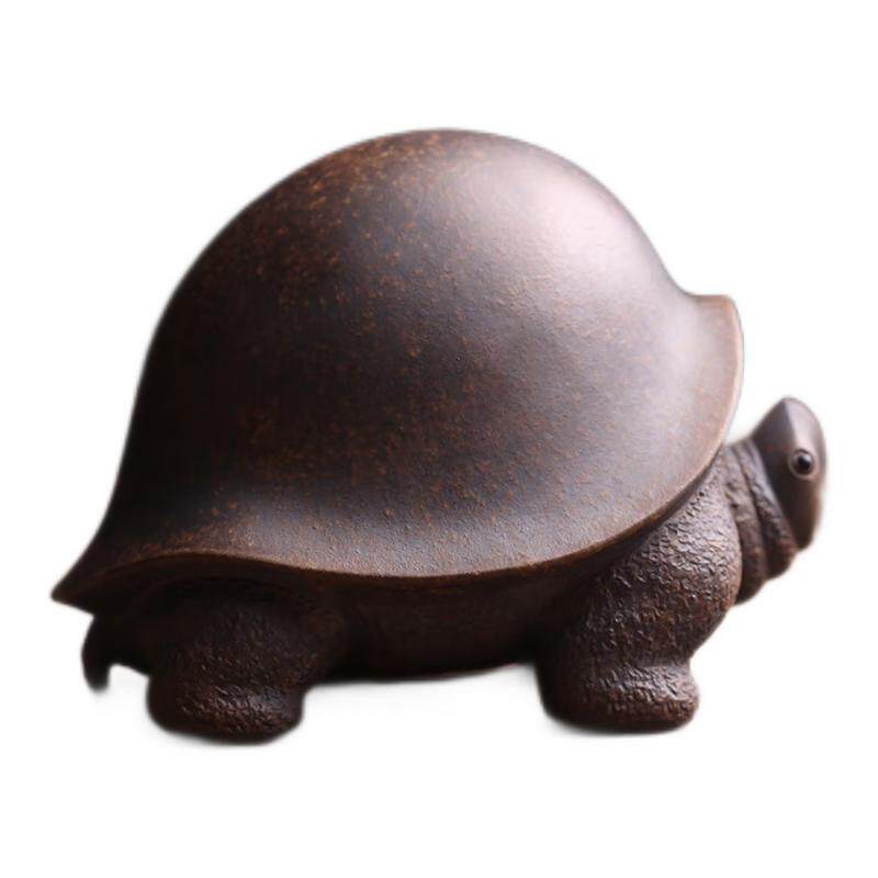 宜兴原矿紫砂茶宠摆件将军龟名家全手工精品可养茶玩茶具茶台装饰