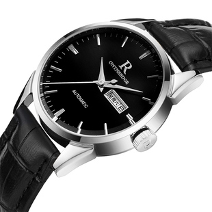 手表男士机械瑞士简约正品品牌防水瑞士石英表皮带男男款腕表十大