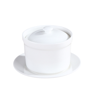 燕窝炖盅 陶瓷汤盅 隔水带盖小炖罐甜品盅酒店沙县蒸蛋碗双耳内胆