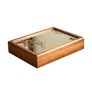 木质项链专用首饰盒高档精致大容量实木饰品收纳盒珠宝黄金存放盒