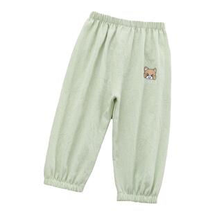 儿童防蚊裤棉麻男童裤子春秋薄款女童女宝宝夏装家居裤宽松九分裤