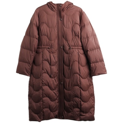 胖太太羽绒服连帽高腰宽松