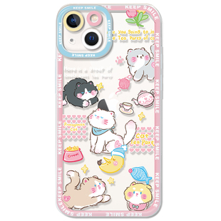 三川志iphone16promax苹果17手机壳猫咪13mini夏天14plus透明12超好看的11韩系ins风高级感女生2024软壳scz
