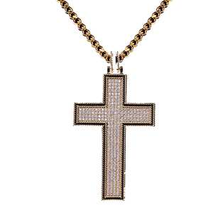 法国IDee十字架项链毛衣链男女同款长款挂件配饰小众设计感饰品