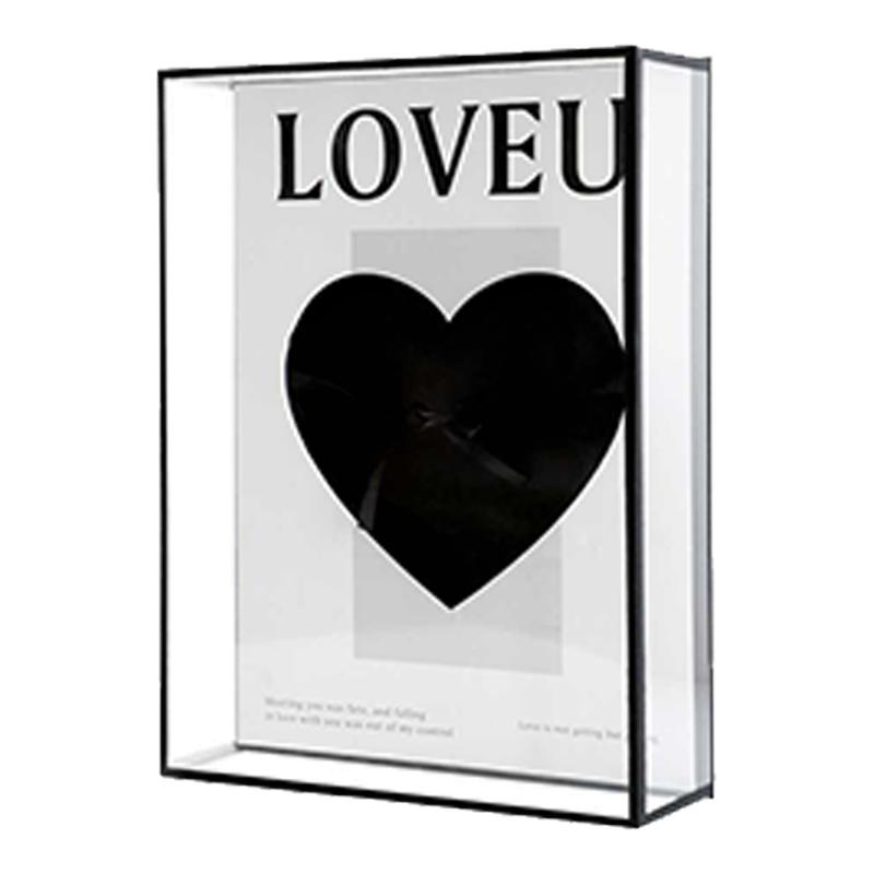 高透亚克力方形love爱心礼盒