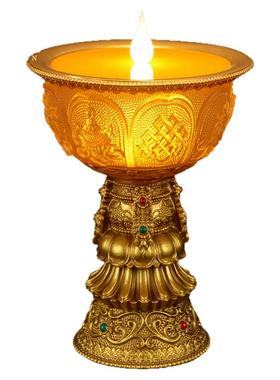 藏村led供佛酥油灯灯座藏式烛台