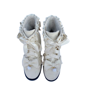 仙女教母结缘狂响洛丽塔鞋薄款圆头春季新款lolita单靴马丁靴子