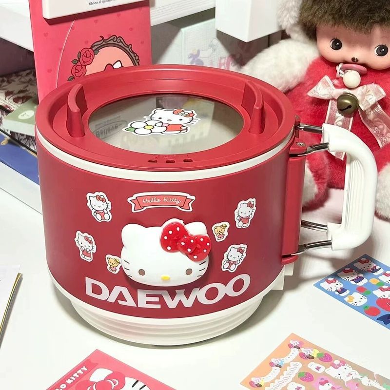 凯蒂猫泡面锅小电煮锅宿舍加热多功能小型迷你1-2人小功率大容量