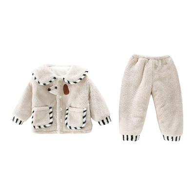 女童睡衣套装冬季2025新三层加厚