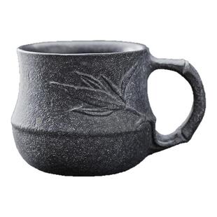 冰碛岩茶杯中式复古手工竹节杯家用高端养生石茶杯泡茶杯功夫茶具