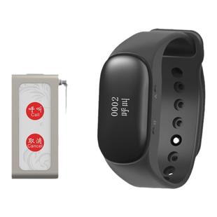 排队猫手表报警器足浴技师震动手环报警器 餐饮浴场会所一键紧急腕表提醒酒店宾馆棋牌室手表遥控提醒服务铃