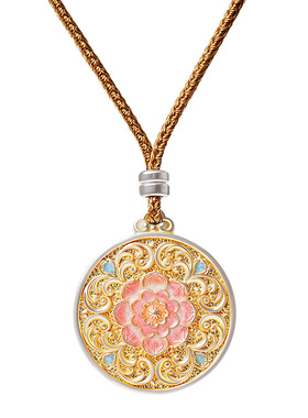 宫里上新新中式足银吊坠八宝罗盘