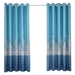 简易窗帘免打孔安装2025年新款一整套全遮光卧室飘窗出租房伸缩杆