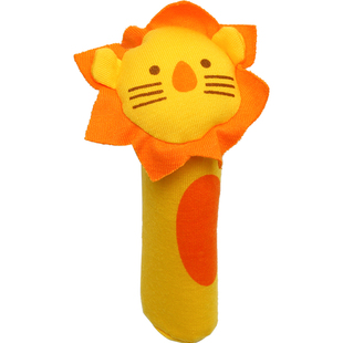 美国宝宝婴儿手抓毛绒摇铃手摇卡通BB棒捏捏叫益智玩具0-1岁