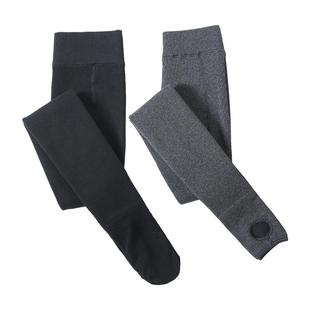 加绒加厚秋裤小个子打底裤女秋冬季外穿保暖棉裤踩脚连裤袜薄款