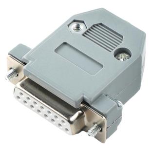 DB15公头 母头 外壳串口VGA插座COM口焊线式公母头15针两排镀金针