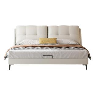 DDC现代简约真皮床主卧室双人婚床1.5米极简2025新款互不打扰大床