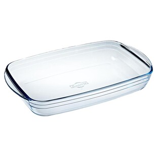 进口耐高温钢化玻璃烤盘蒸鱼盘子微波炉烤箱家用套装海鲜大容量