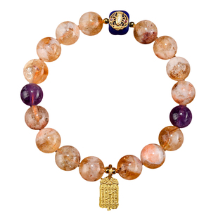 【普陀山正品】天然黄水晶财气随身女款手链貔貅招财转运珠手串