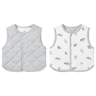 Nest Designs宝宝背心儿童家居服加厚夹棉马甲秋冬休闲上衣外出服