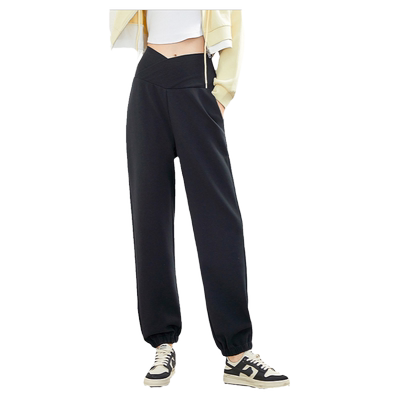 费雪孕妇运动裤2025新款春秋外穿休闲直筒裤秋冬宽松大码低腰卫裤