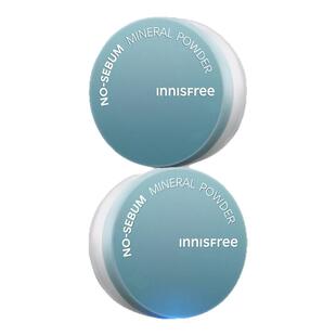 innisfree悦诗风吟矿物质散粉5g*2盒 控油清爽定妆薄荷自然不脱妆