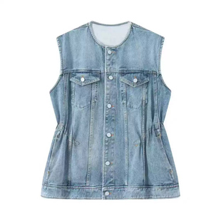 牛仔马甲女款2026新款春时髦洋气叠穿宽松设计感小众无袖背心上衣