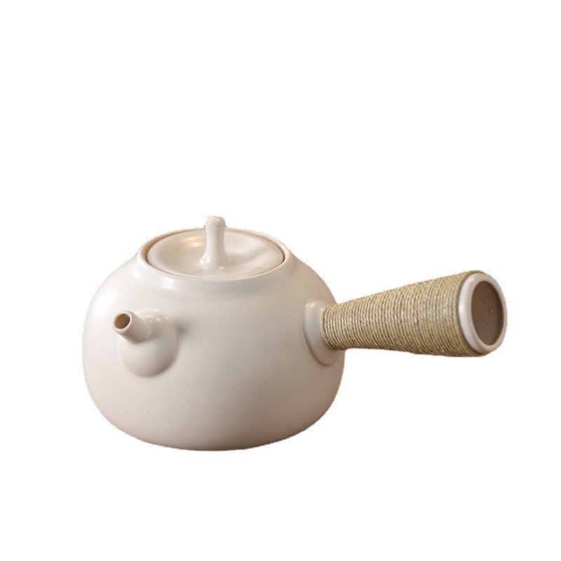 惠泽轩苏打釉白泥裂纹烧水煮茶壶