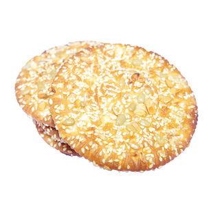 江龙百果酥大圆形整箱散装独立小包装休闲好吃的芝麻花生瓜子仁饼