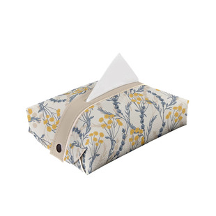 美式手绘花鸟车载纸巾盒汽车创意椅背纸巾包车内扶手箱多功能纸抽