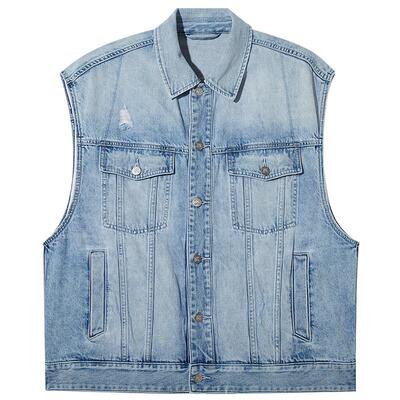 【纯棉宽松】卡宾潮牛仔马甲外套