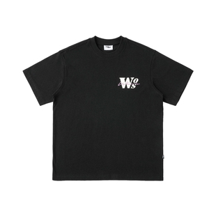 WHOOSIS（不知其名）基础logo贴布立体刺绣短袖T恤夏季简约男女潮