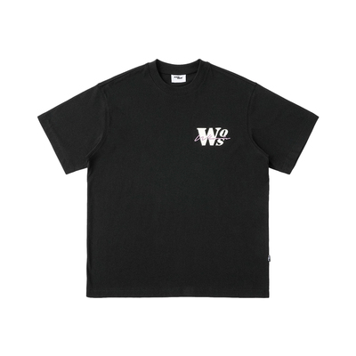WHOOSIS（不知其名）基础logo贴布立体刺绣短袖T恤夏季简约男女潮